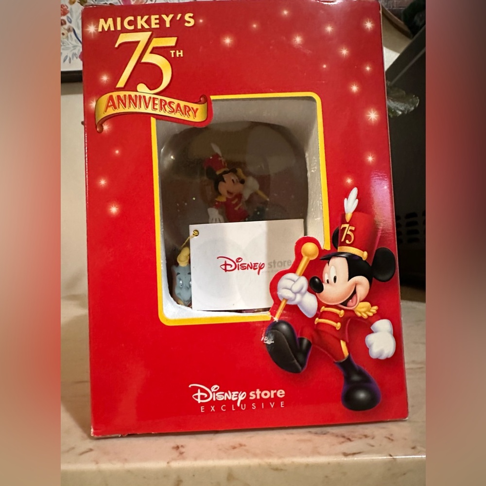 Disney 75th anniversary snow globe.